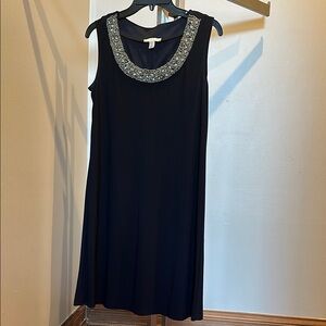 DressBarn Dress with Embellished Neckline